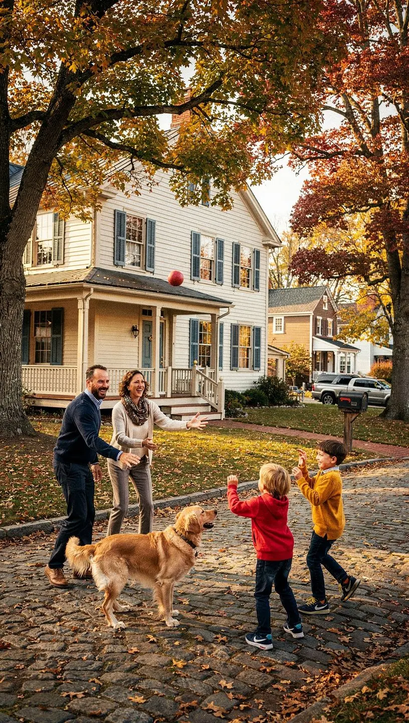 Фасад дома с характерной архитектурой и крышей из черепицы.