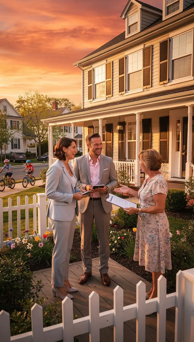 Просторный задний двор с бассейном и красивым ландшафтным дизайном.