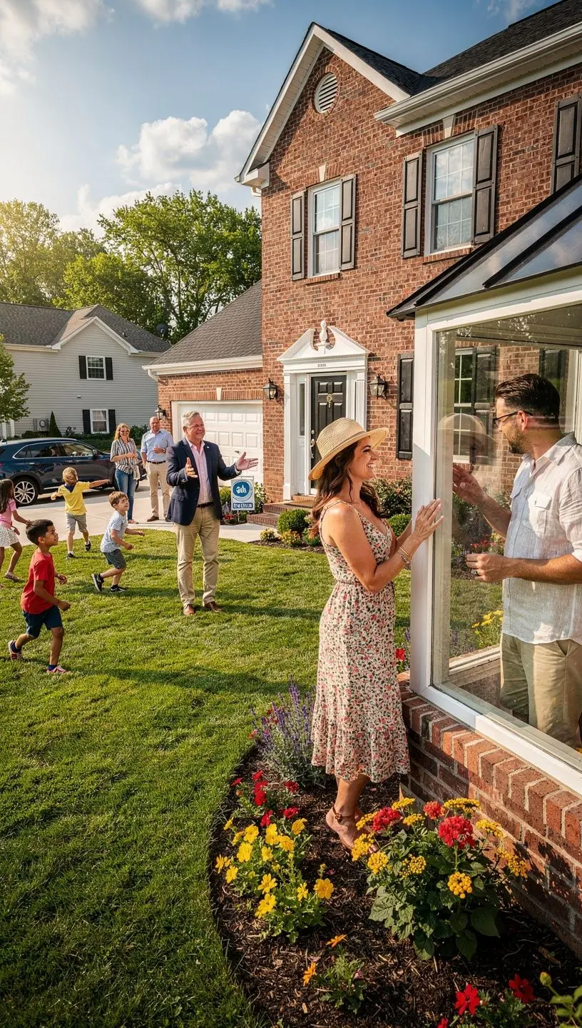 Изображение классического колониального дома с колоннами и крышей в традиционном стиле.